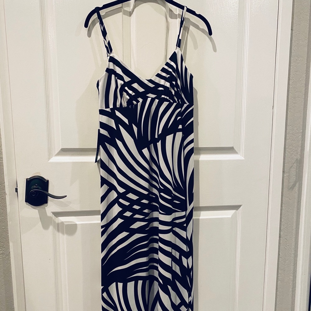 Susana Monaco Black & White Geometric Maxi Dress